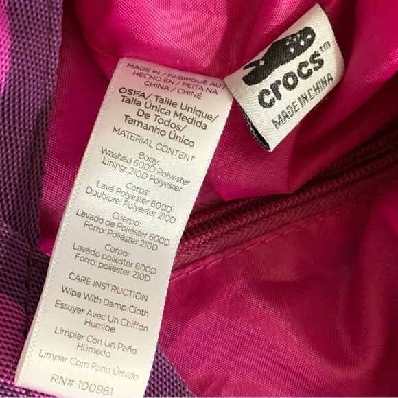 Crocs Tote Bag XL Polyester Zip Closure Gorgeous - Picture 5 of 5